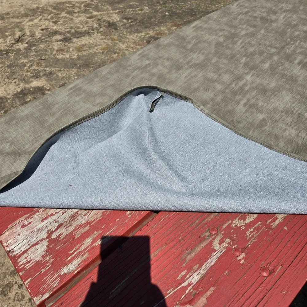 Handmade 6 ft Picnic Tablecloth Set Brown/Cream Glove Fitted Marine Grade Vinyl